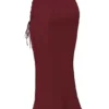 Sidonie Wine Satin Lace Up Midi Skirt