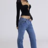 Sierra Black Velvet Deep Plunge Corset Top