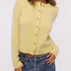 Signature Lemon Cashmere + Merino Wool Cardigan