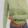 Signature Matcha Cashmere + Merino Wool Cardigan