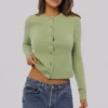 Signature Matcha Cashmere + Merino Wool Cardigan