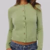 Signature Matcha Cashmere + Merino Wool Cardigan