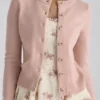 Signature Peach Cashmere + Merino Wool Cardigan