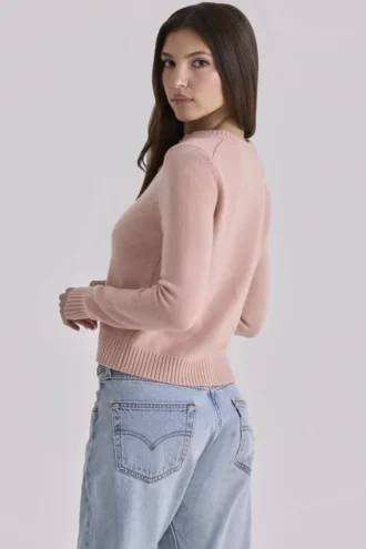 Signature Peach Cashmere + Merino Wool Cardigan