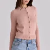 Signature Peach Cashmere + Merino Wool Cardigan