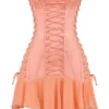 Sirena Sorbet Satin Strapless Mini Dress