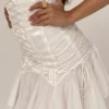 Sirena White Strapless Lace Up Mini Dress