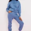 Halo Azure Cotton Fleece-Back Oversized Hoodie