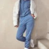 Halo Azure Cotton Fleece-Back Oversized Hoodie