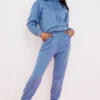 Halo Azure Cotton Fleece-Back Oversized Hoodie