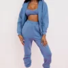 Sky Azure Fleece Back Jogging Trouser