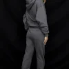 Sky Dark Grey Fleece Back Jogging Trousers