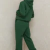 Sky Green Fleece Back Jogging Trousers