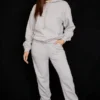 Sky Light Grey Fleece Back Jogging Trousers