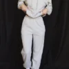 Sky Light Grey Fleece Back Jogging Trousers