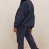 Sky Navy Fleece Back Jogging Trousers