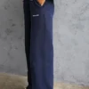 Sky Navy Fleece Back Jogging Trousers