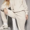 Halo Oatmeal Cotton Fleece-Back Oversized Hoodie