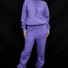 Sky Purple Fleece Back Jogging Trousers