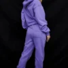 Sky Purple Fleece Back Jogging Trousers