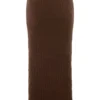 Sloane Chocolate Soft Cotton Boucle Maxi Skirt