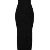Sofia Black Mesh Strapless Maxi Dress