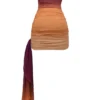 Sofie Ombre Mesh Strapless Mini Dress