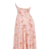 Solada English Vintage Rose Print Georgette Halter Sundress
