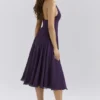 Solada Grape Georgette Halter Sundress