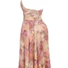 Solada Paisley Patchwork Print Georgette Halter Sundress