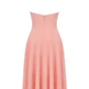 Solada Peach Georgette Halter Sundress