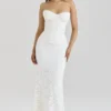 Solaine Ivory Lace Corset Maxi Dress