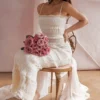 Solana Ivory Sequin Pleat Maxi Dress