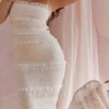 Solana Ivory Sequin Pleat Maxi Dress