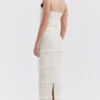 Solana Ivory Sequin Pleat Maxi Dress