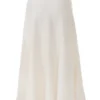 Solara Ivory Wool Mix Flared Midi Skirt