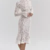 Sophia Vintage Ivory Lace Fitted Midi Dress
