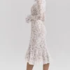 Sophia Vintage Ivory Lace Fitted Midi Dress
