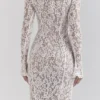 Sophia Vintage Ivory Lace Fitted Midi Dress