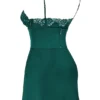 Soraya Forest Satin Slip Dress