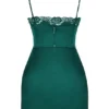 Soraya Forest Satin Slip Dress