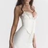 Soraya Ivory Satin Slip Dress