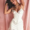 Soraya Ivory Satin Slip Dress