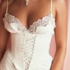 Soraya Ivory Satin Slip Dress