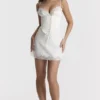 Soraya Ivory Satin Slip Dress