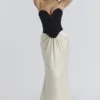 Sorcha Black & Champagne Corset Maxi Gown