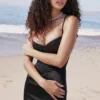 Stefania Black Corset Maxi Dress