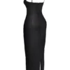 Stefania Black Corset Maxi Dress