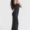 Stefania Black Corset Maxi Dress
