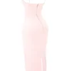 Stefania Soft Peach Corset Maxi Dress